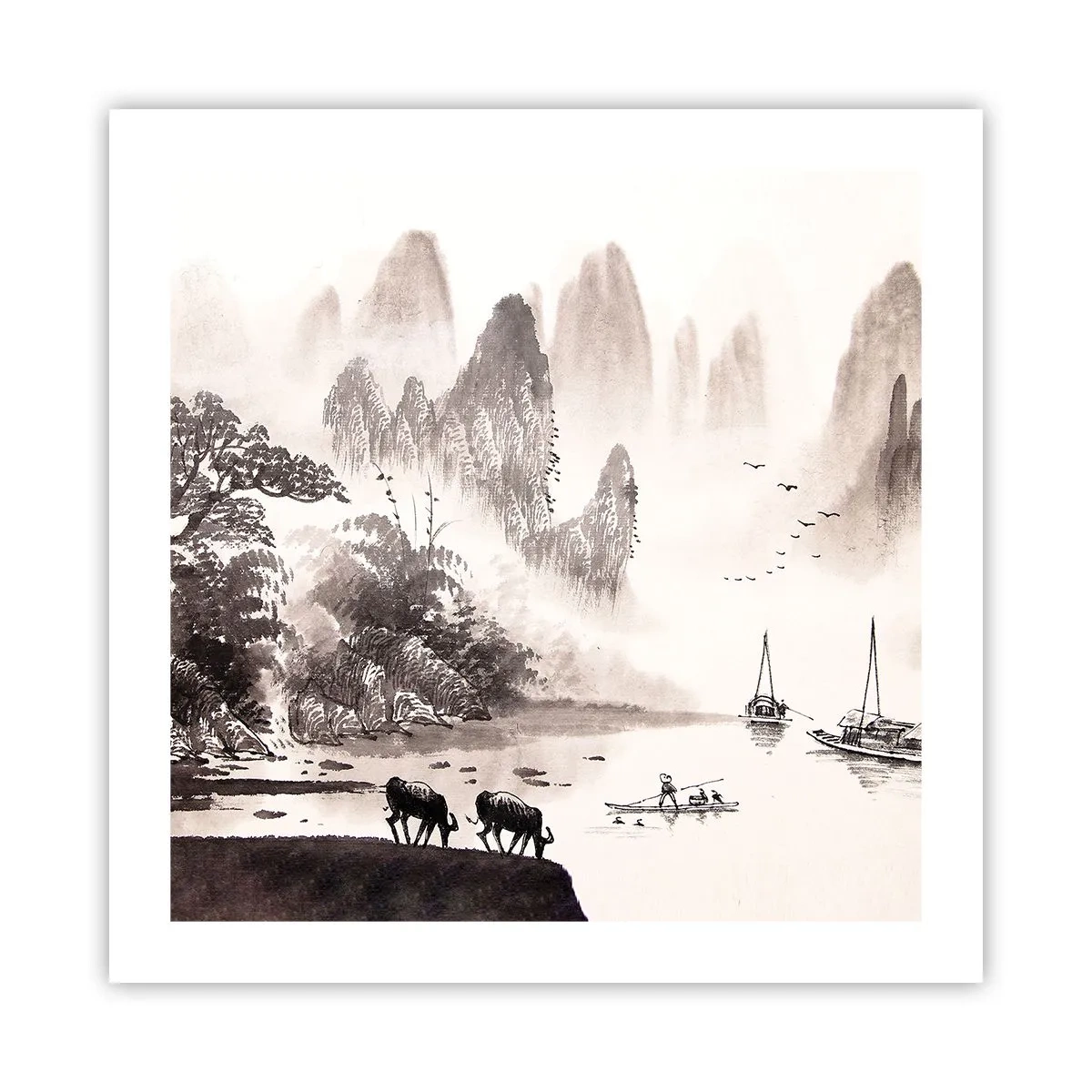 Pôster - O cotidiano exótico do Oriente - 50x50 cm