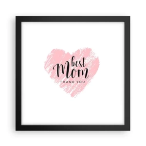 Pôster com moldura preta - Sempre o momento certo - 30x30 cm