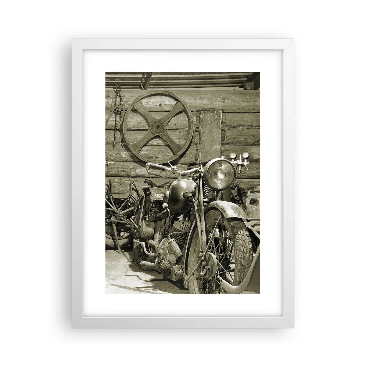 Pôster em moldura branca - No depósito do tio Jorge - 30x40 cm