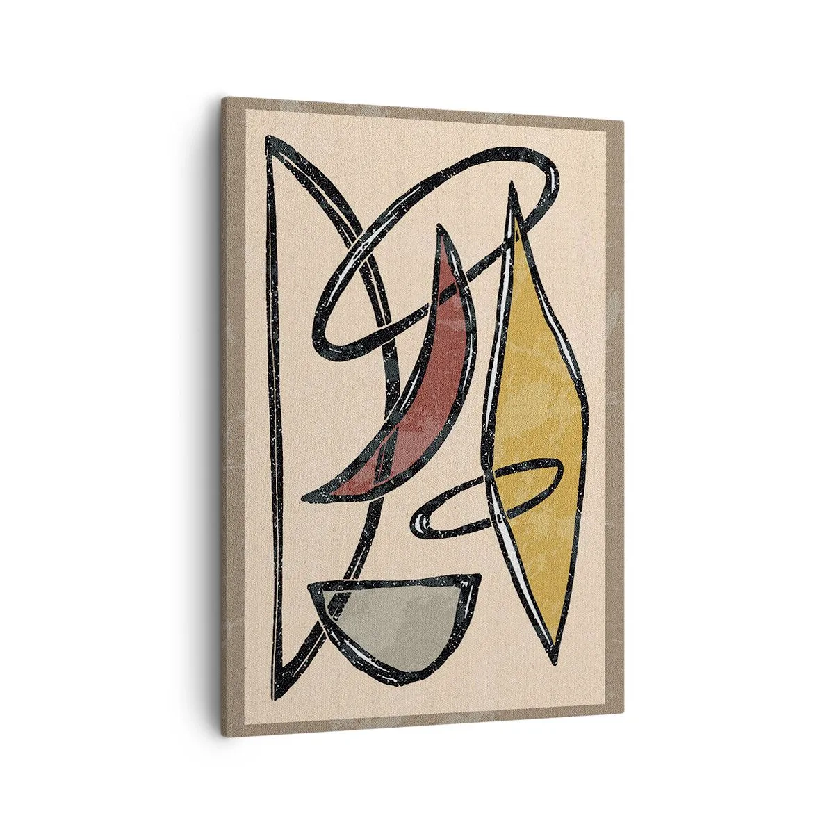 Quadro em tela - Composição – arcos e ovais - 50x70 cm