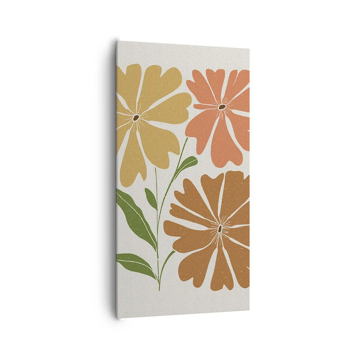 Quadro em tela - Natureza e geometria - 65x120 cm