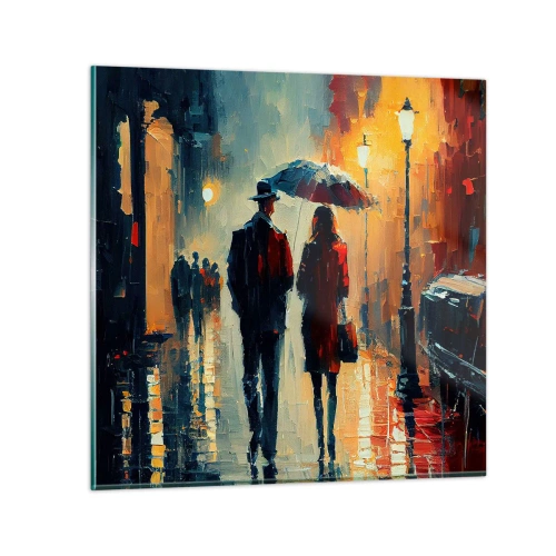 Quadro em vidro - História de amor urbano - 30x30 cm