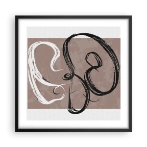 Pôster com moldura preta - Composição – a busca pela plenitude - 50x50 cm