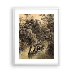 Pôster em moldura branca - Viagem à fonte - 40x50 cm