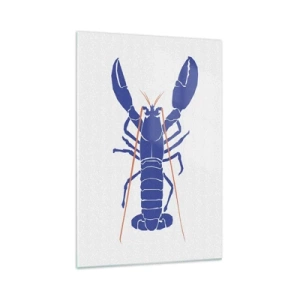 Quadro em vidro - Lagosta requintada em romã - 70x100 cm
