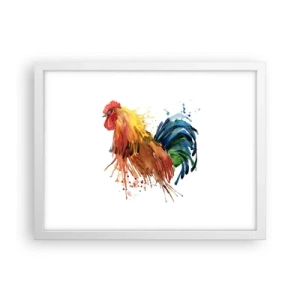 Pôster em moldura branca - Manto real, orgulho real - 40x30 cm