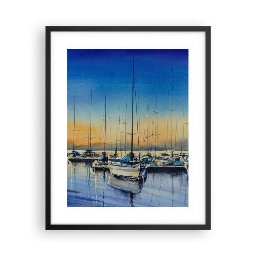 Pôster com moldura preta - Fim de um bom dia - 40x50 cm