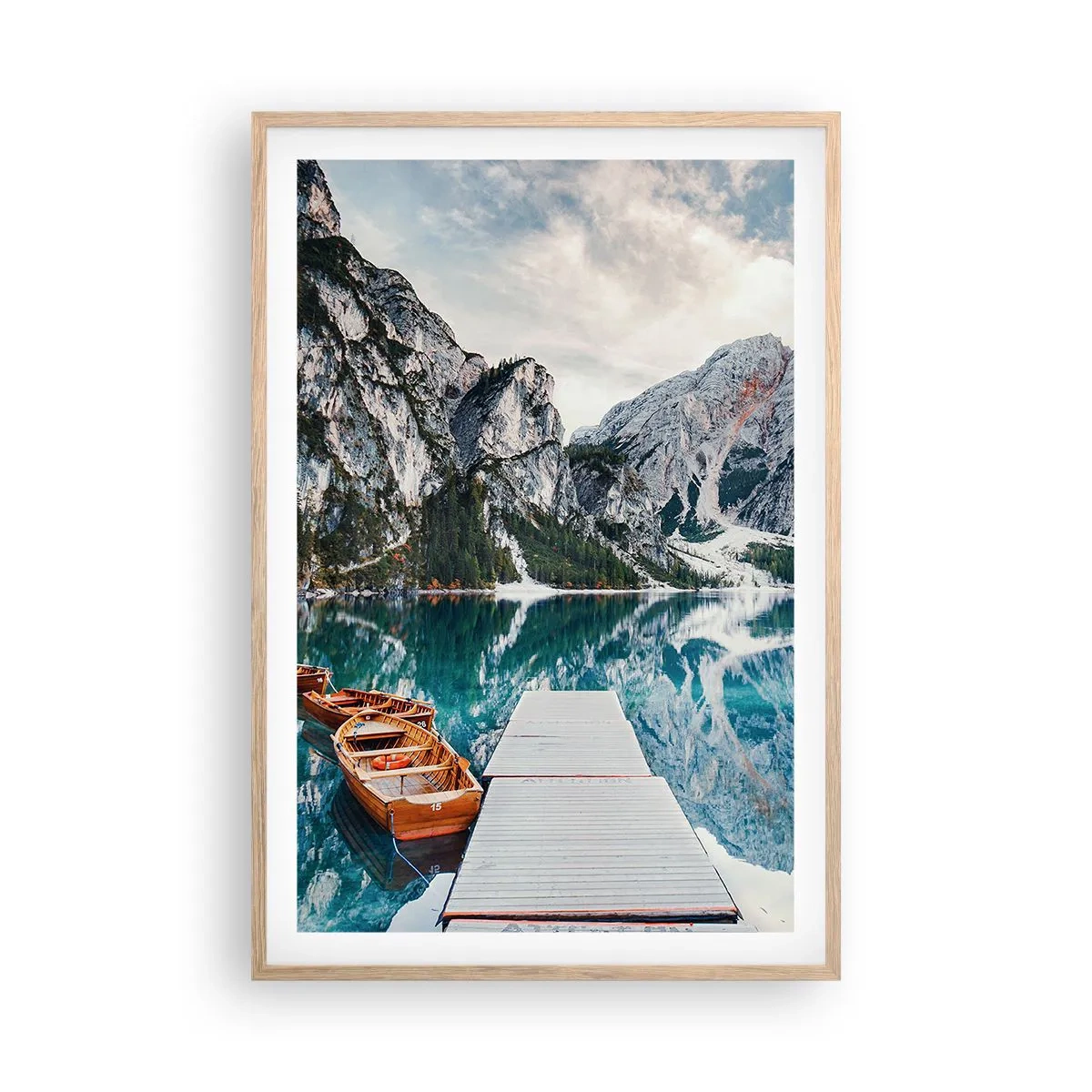 Pôster com moldura de carvalho claro - Vamos mostrar-lhe a beleza - 61x91 cm