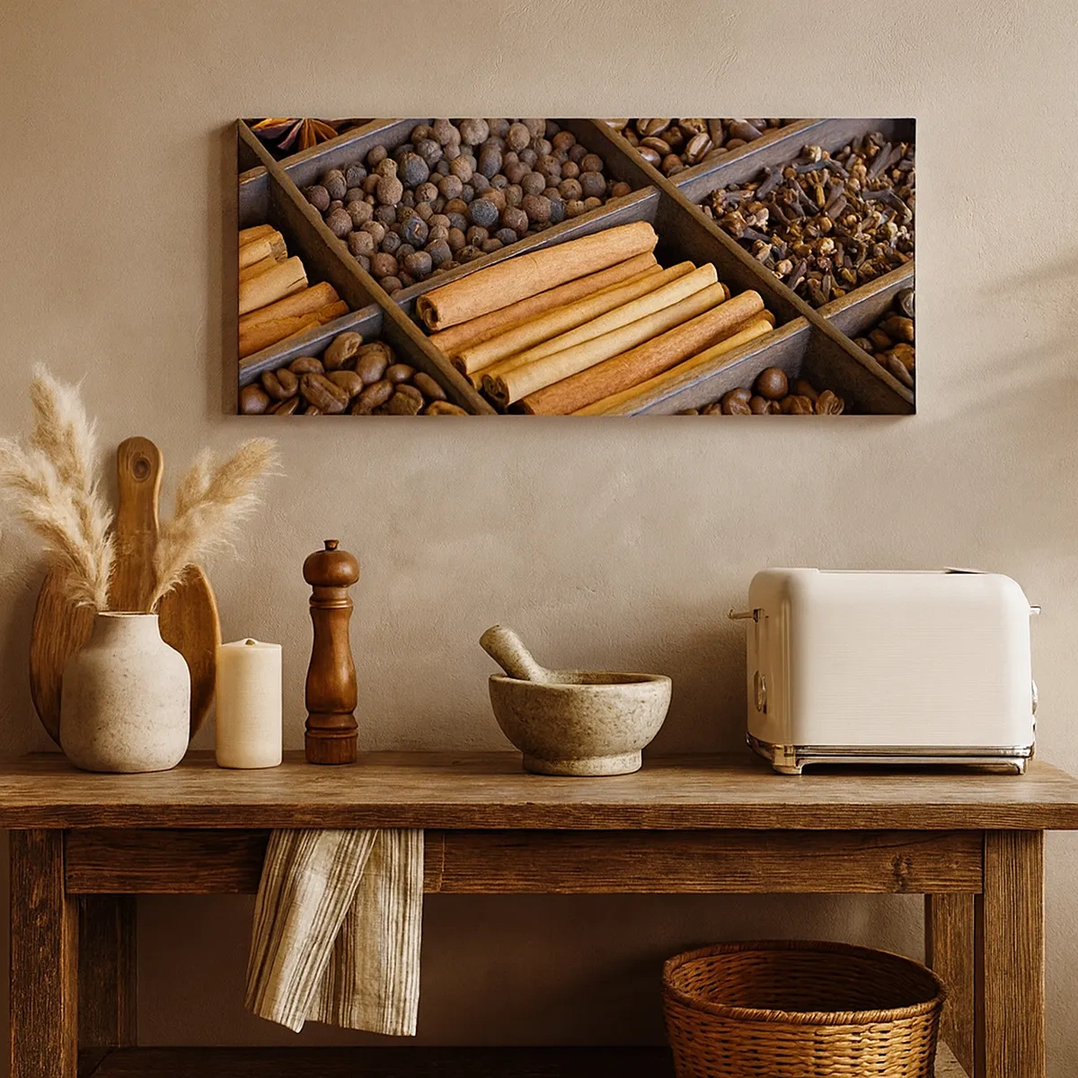 Quadro em tela - Um tesouro de aromas - 30x30 cm