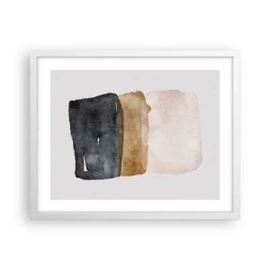 Pôster em moldura branca - Composição das cores da terra - 50x40 cm
