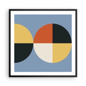 Pôster com moldura preta - Verja e conte - 60x60 cm