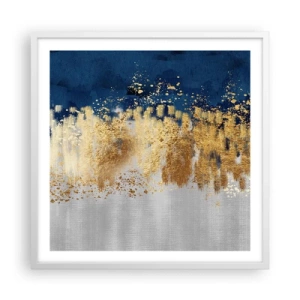 Pôster em moldura branca - Uma composição moderna com brilho - 60x60 cm