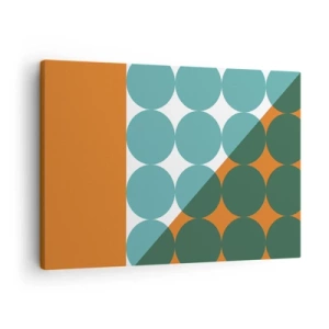 Quadro em tela - Padrões geométricos em cores contrastantes - 70x50cm - Para cima e na diagonal - Decoração de parede moderna para a sala de estar e quarto ARTTOR