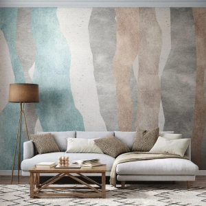 Papel de Parede Premium Canvas - Um estudo de proximidade - Pastel, Minimalista, Linhas - 350x256 cm