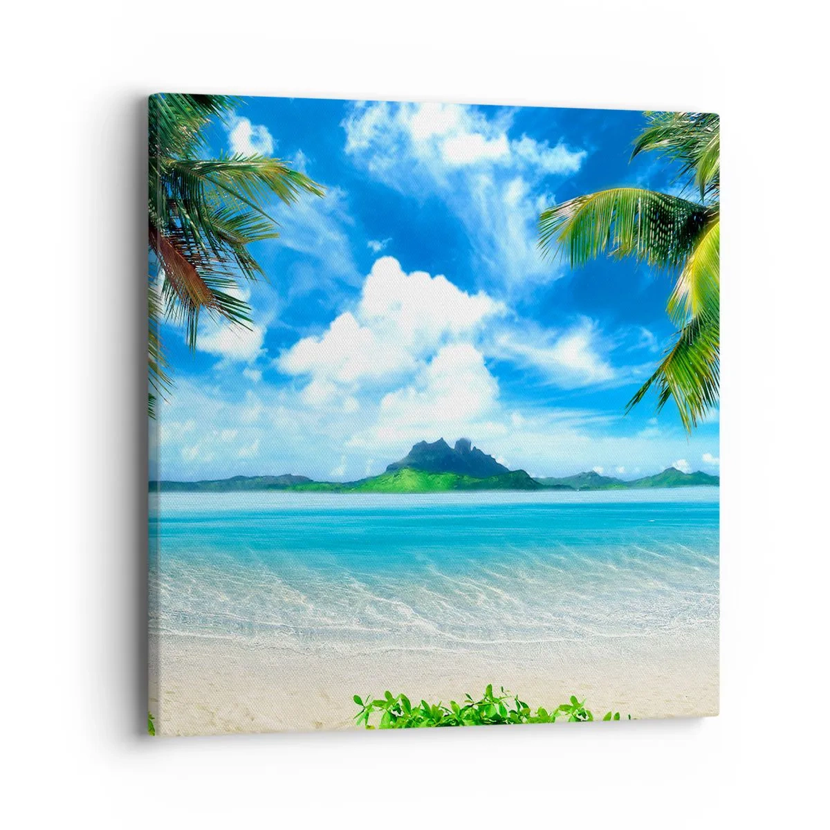 Quadro em tela - O azul dos trópicos - 40x40 cm