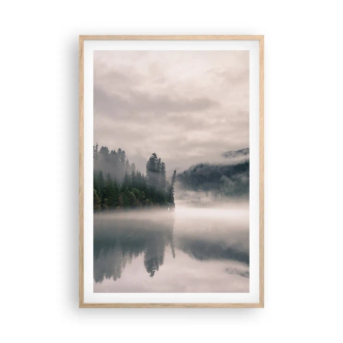 Pôster com moldura de carvalho claro - Em devaneio, na névoa - 61x91 cm