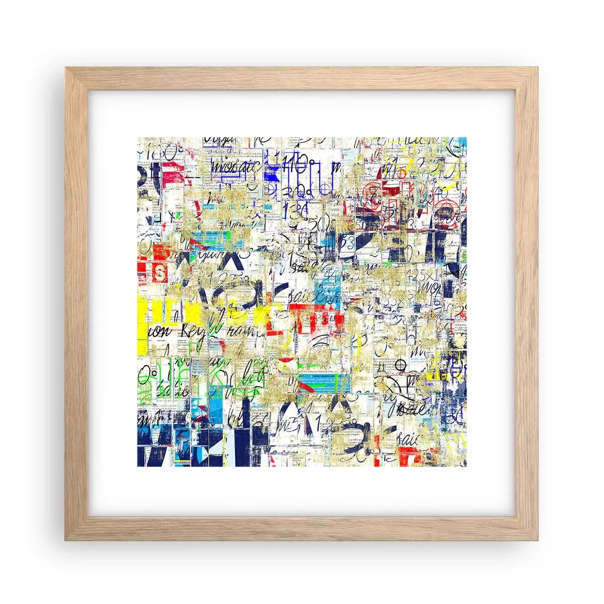 Pôster com moldura de carvalho claro - Simplesmente agradável aos olhos - 30x30 cm