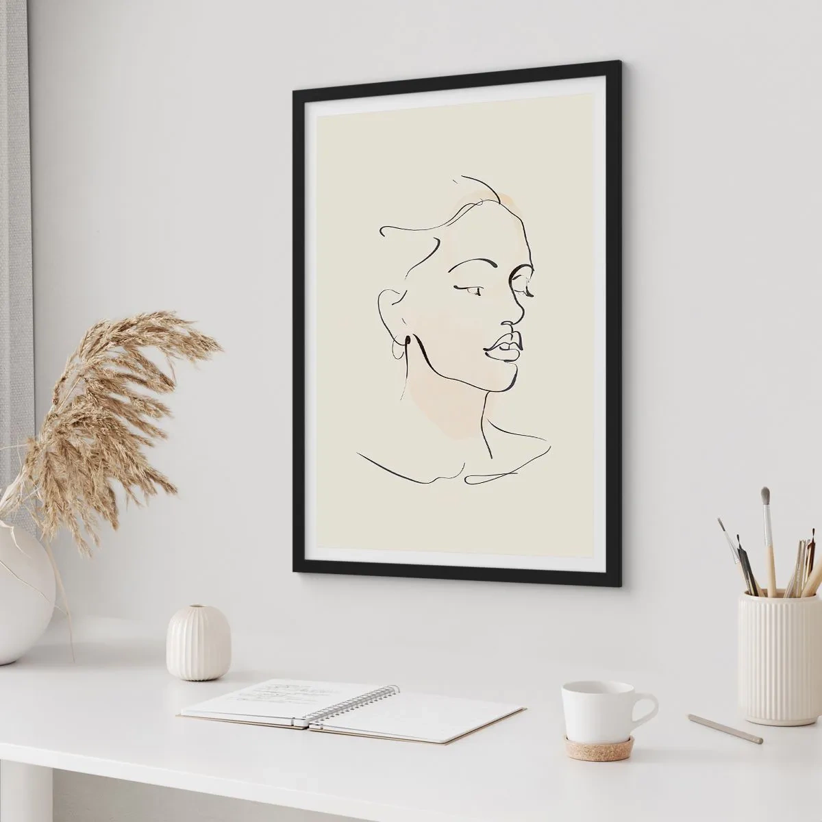 Pôster com moldura preta - Uma certa linha - 61x91 cm