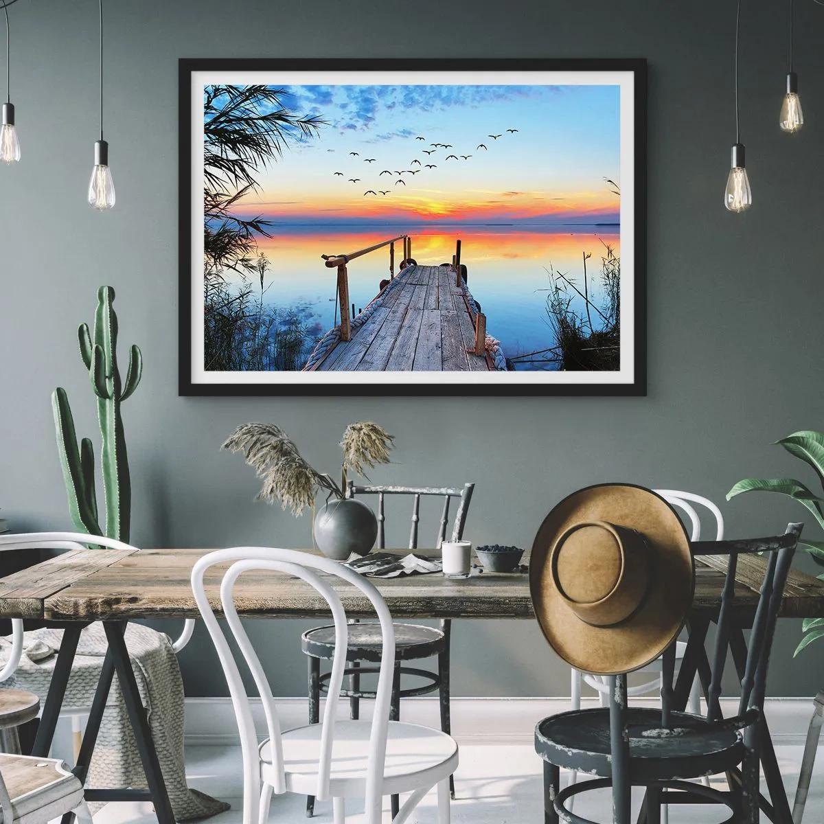 Pôster com moldura preta - É hora de voltar... - 70x50 cm
