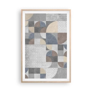 Pôster com moldura de carvalho claro - Fantasia cerâmica - 61x91 cm
