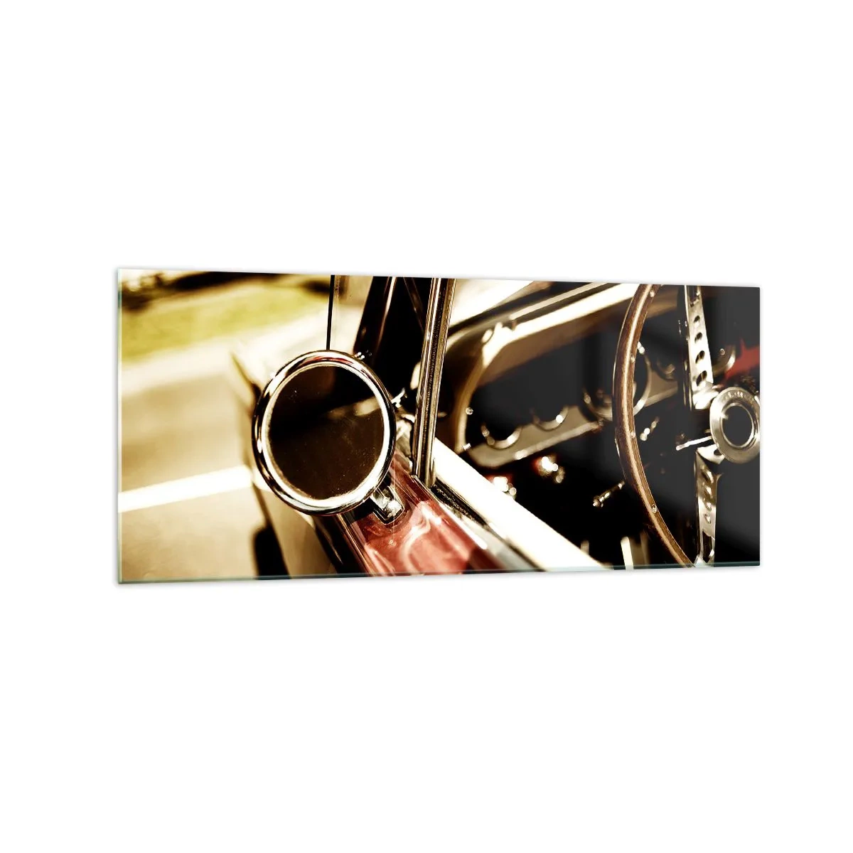 Quadro em vidro - Um carro com alma - 120x50 cm