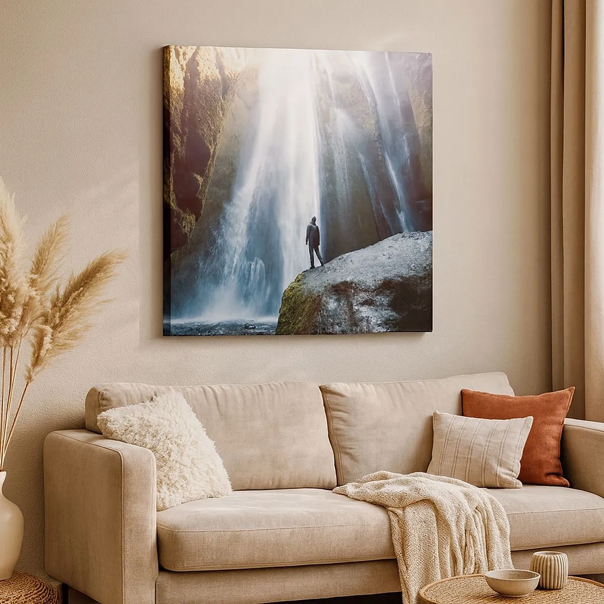 Quadro em tela - Restabelecimento das proporções - 30x30 cm