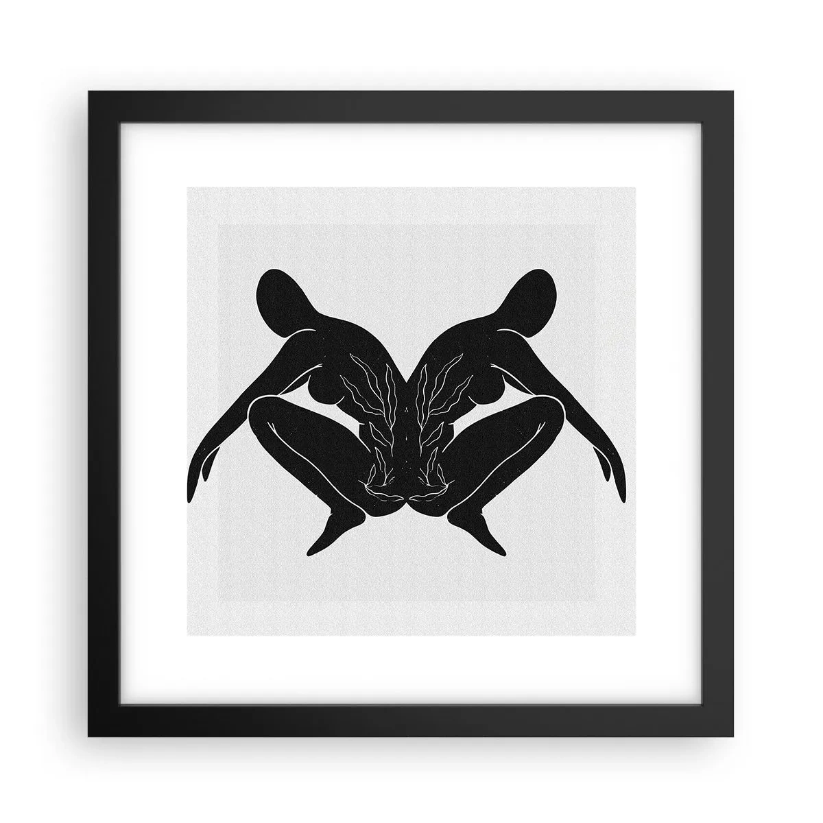 Pôster com moldura preta - Uma alma comum - 30x30 cm