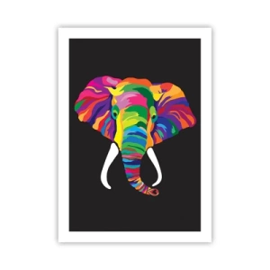 Pôster - O elefante que adorava banhar-se no arco-íris - 50x70 cm