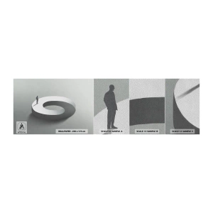 Amostra de papel de parede Premium Sand - Seja inteligente - Homem, 3D, Homem de negocios - 100x30 cm
