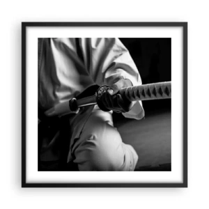 Pôster com moldura preta - Alma guerreira - 50x50 cm