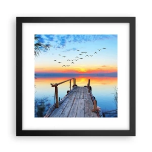 Pôster com moldura preta - É hora de voltar... - 30x30 cm