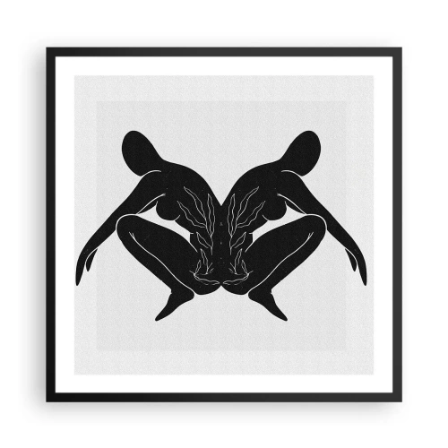 Pôster com moldura preta - Uma alma comum - 60x60 cm