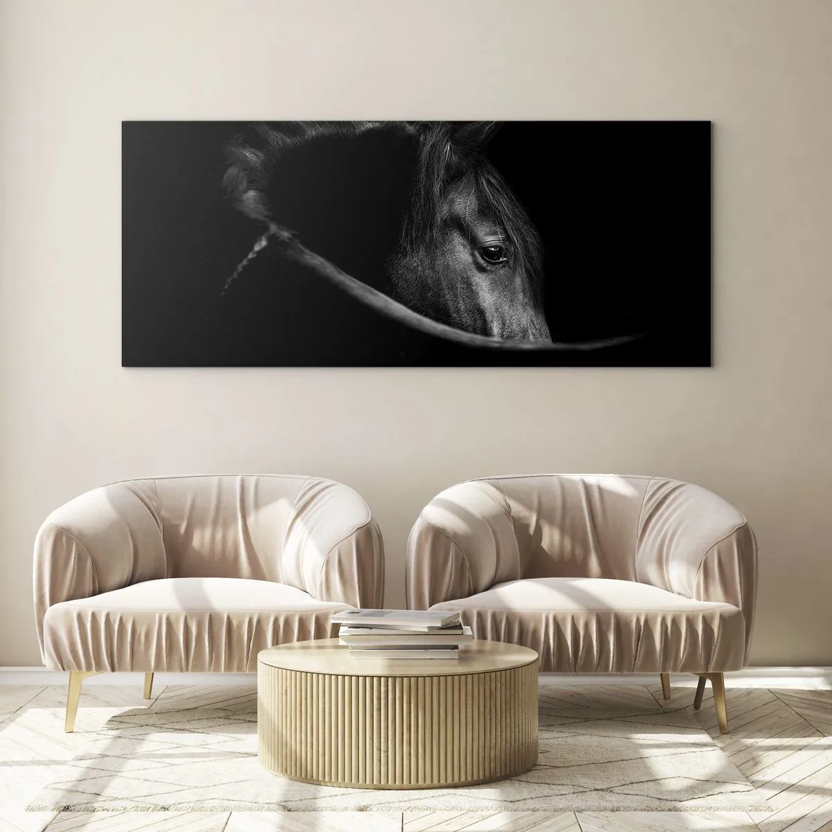 Quadro em vidro - Príncipe Negro - 100x40 cm