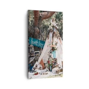 Quadro em tela - Make love… - 45x80 cm