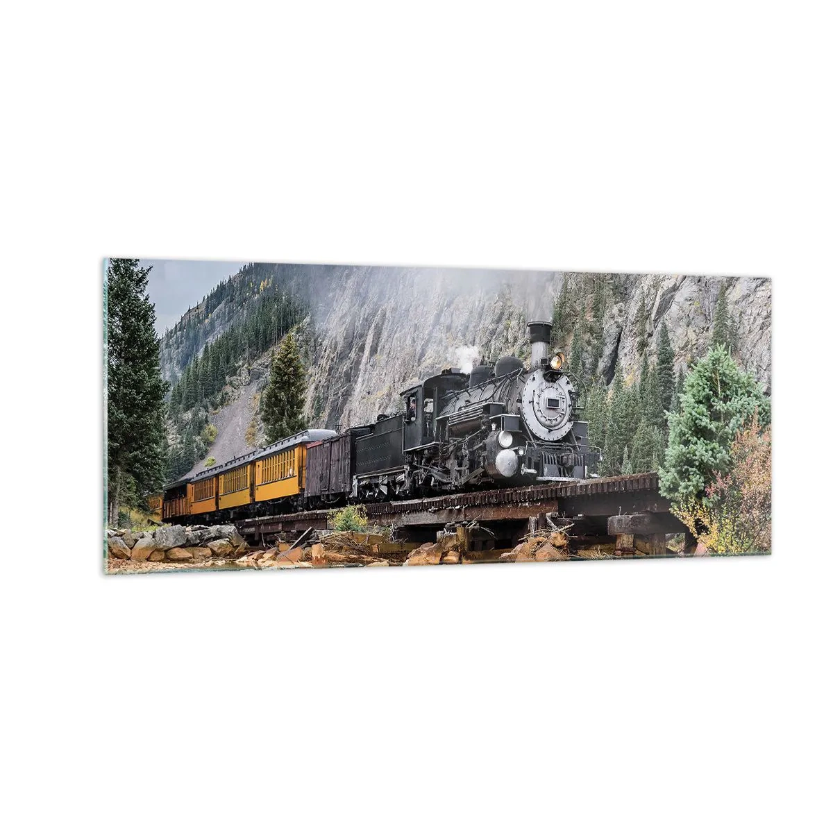 Quadro em vidro - Para onde? Onde? - 100x40 cm