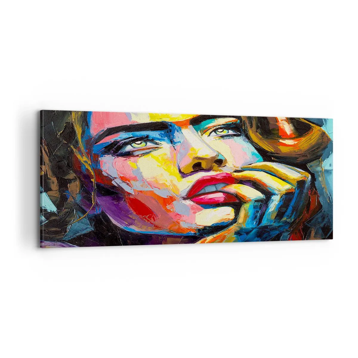 Quadro em tela - Sonhos como pássaros voando no céu - 100x40 cm