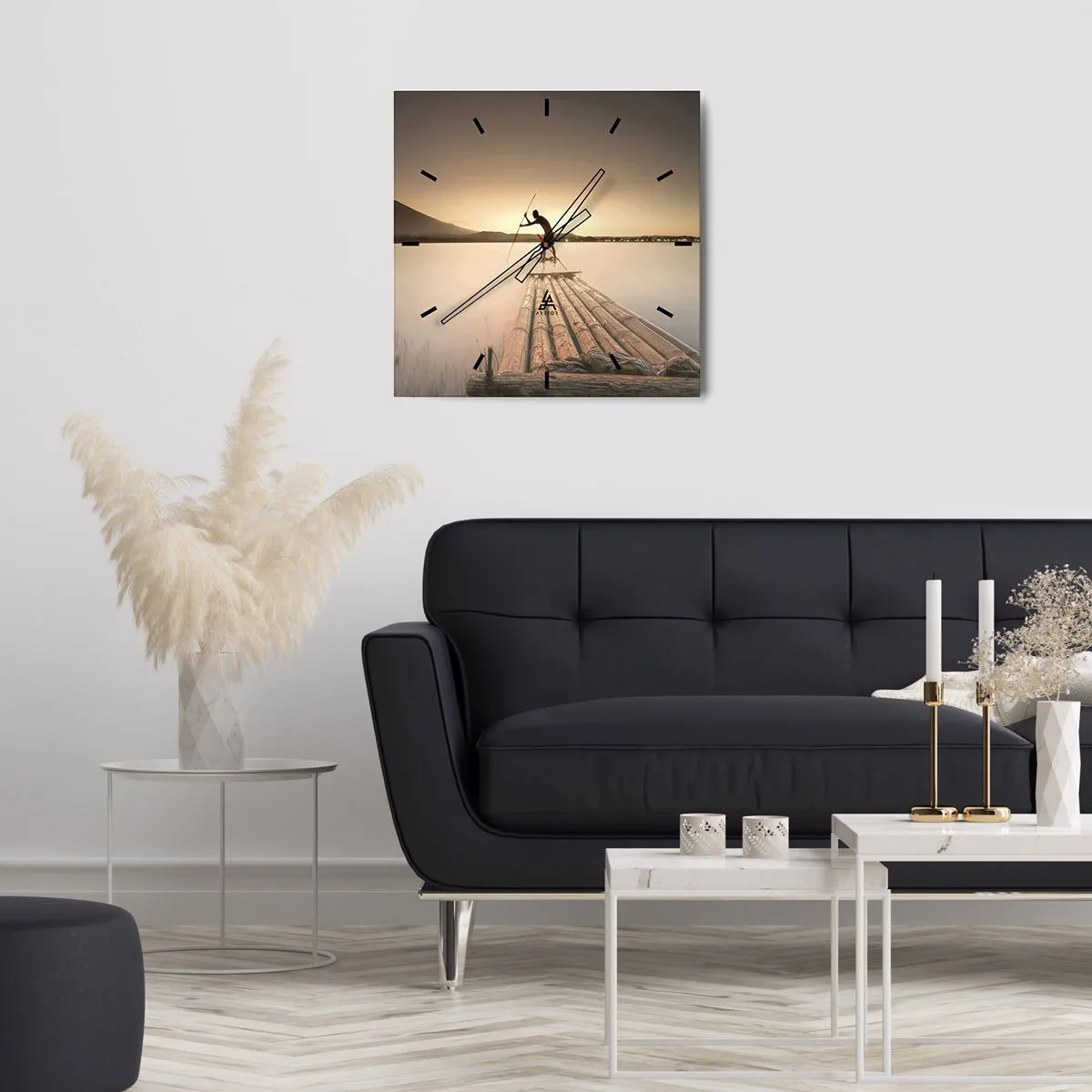 Relógio de parede - Relógio em vidro - Antes de descansar - 30x30 cm