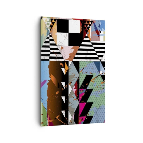 Quadro em tela - Geométrica e organicamente - 80x120 cm
