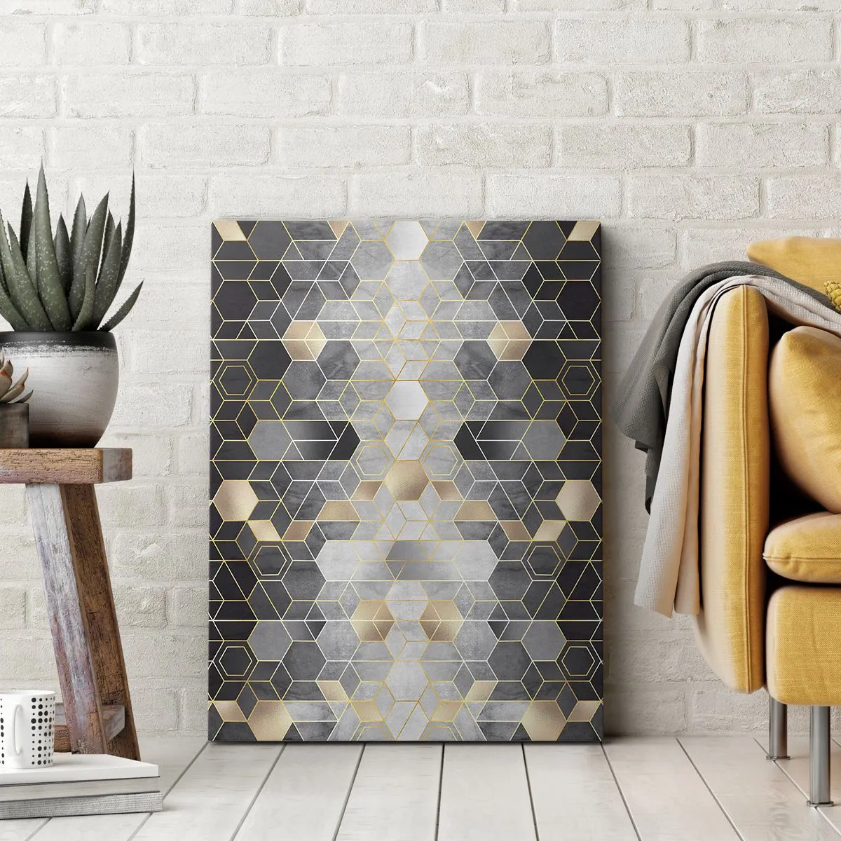 Quadro em tela - Composição do diamante - 50x70 cm