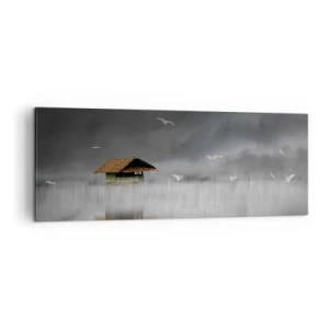 Quadro em tela - Abrigo da chuva - 140x50 cm