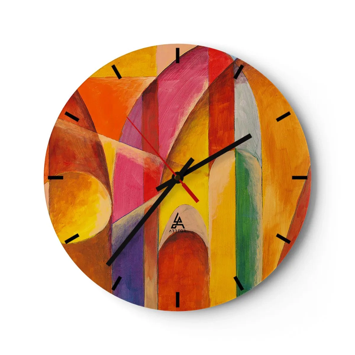 Relógio de parede - Relógio em vidro - Catedral do Sol - 40x40 cm