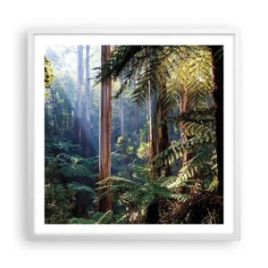 Pôster em moldura branca - Um conto de fadas da floresta - 60x60 cm