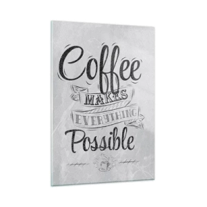 Quadro em vidro - Como podes não amar café - 50x70 cm