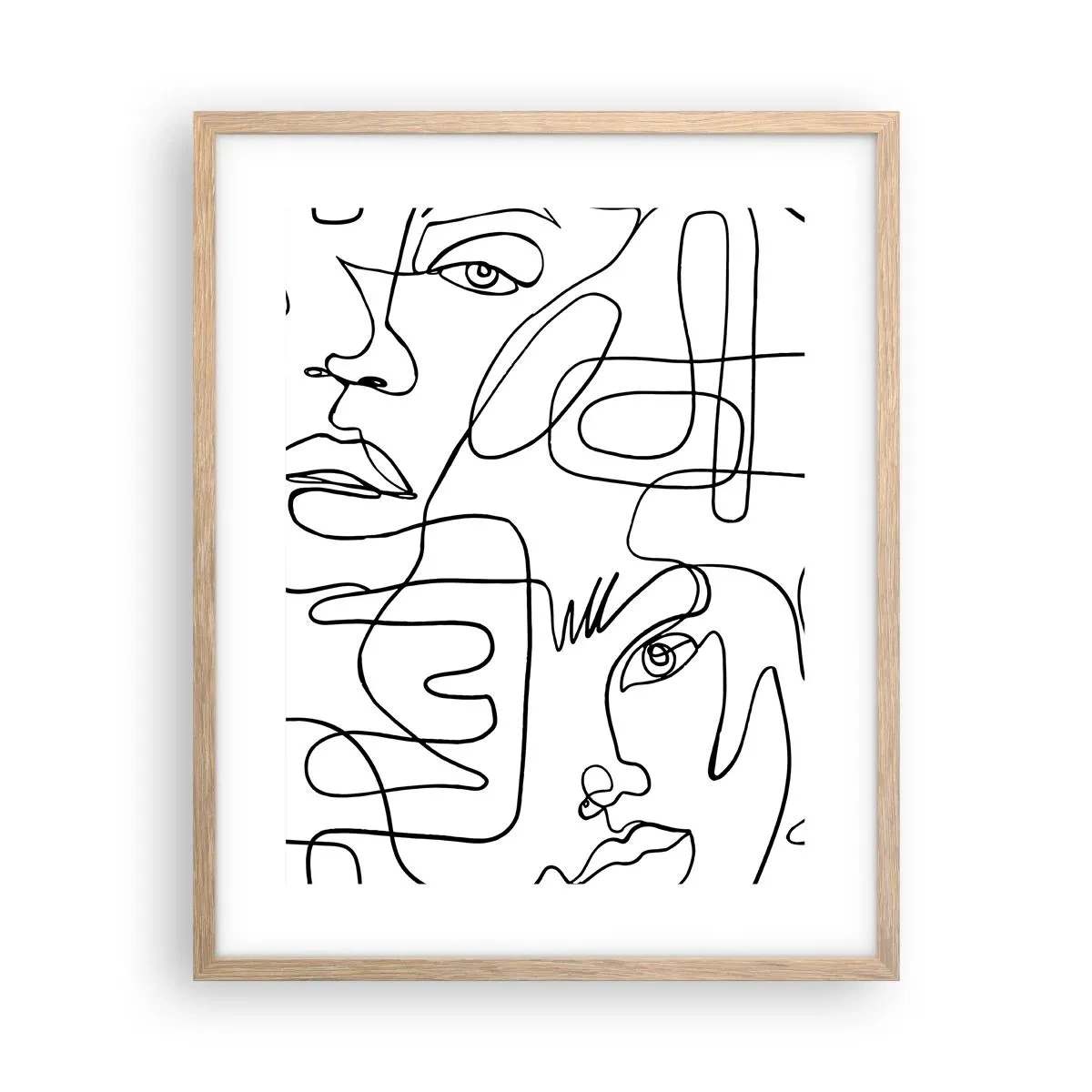 Pôster com moldura de carvalho claro - Em emoções emaranhadas - 40x50 cm