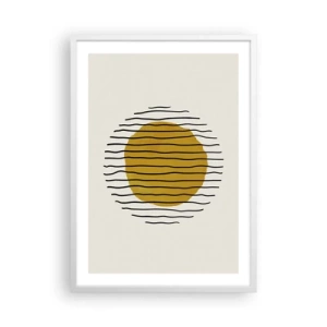 Pôster em moldura branca - Abstração a tremer com o calor - 50x70 cm