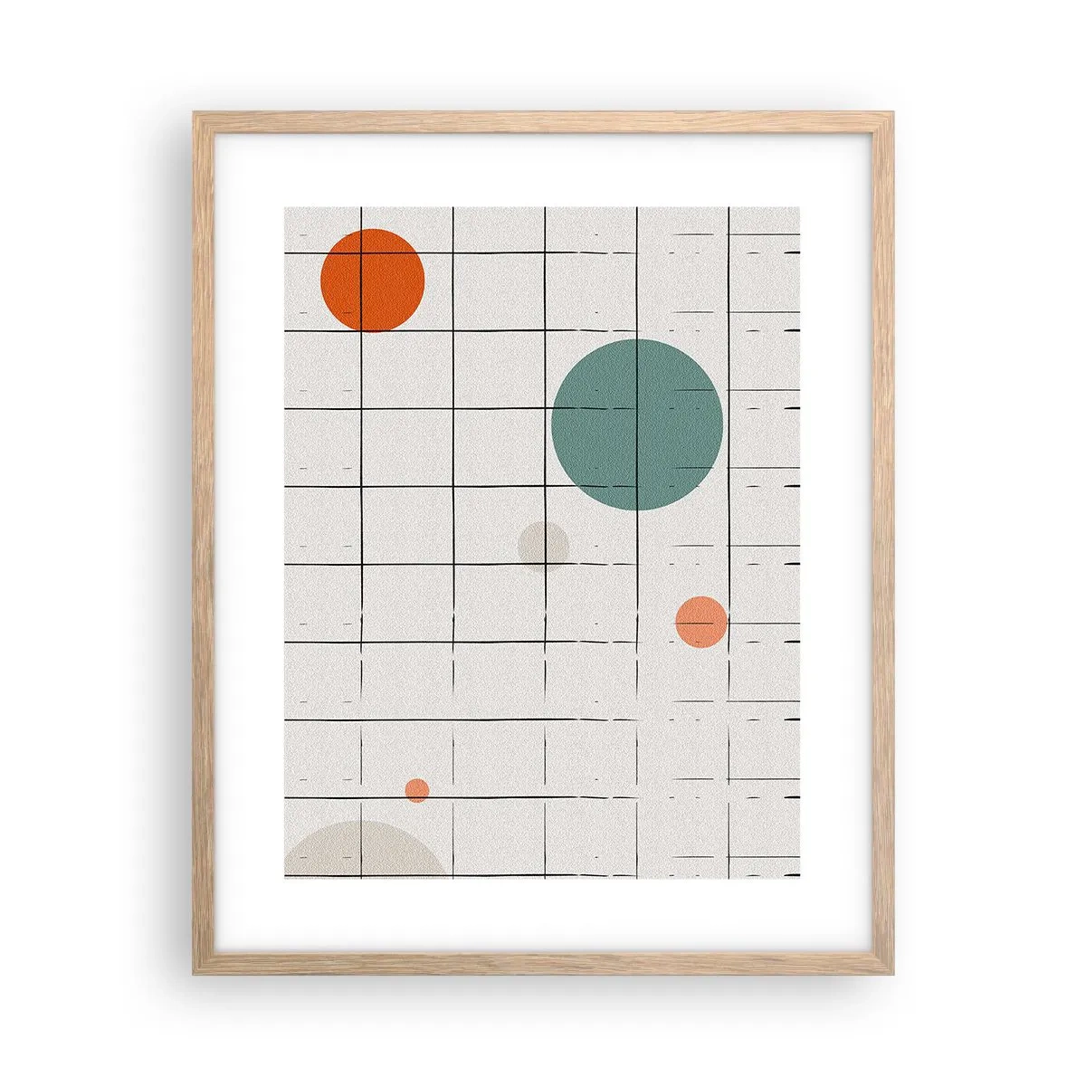 Pôster com moldura de carvalho claro - Encurralado. Nós ou eles? - 40x50 cm