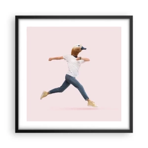 Pôster com moldura preta - Uma pitada de absurdo - 50x50 cm