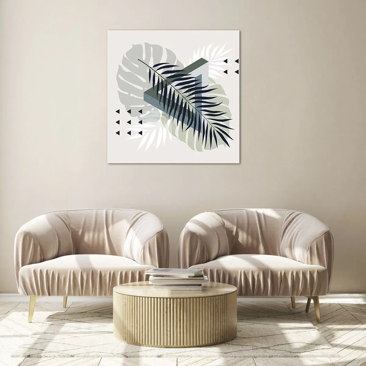 Quadro em vidro - Natureza e geometria – duas ordens? - 30x30 cm