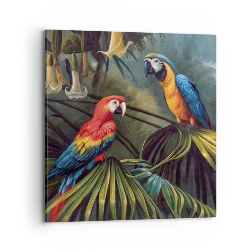 Quadro em tela - Romantismo nos trópicos - 70x70 cm