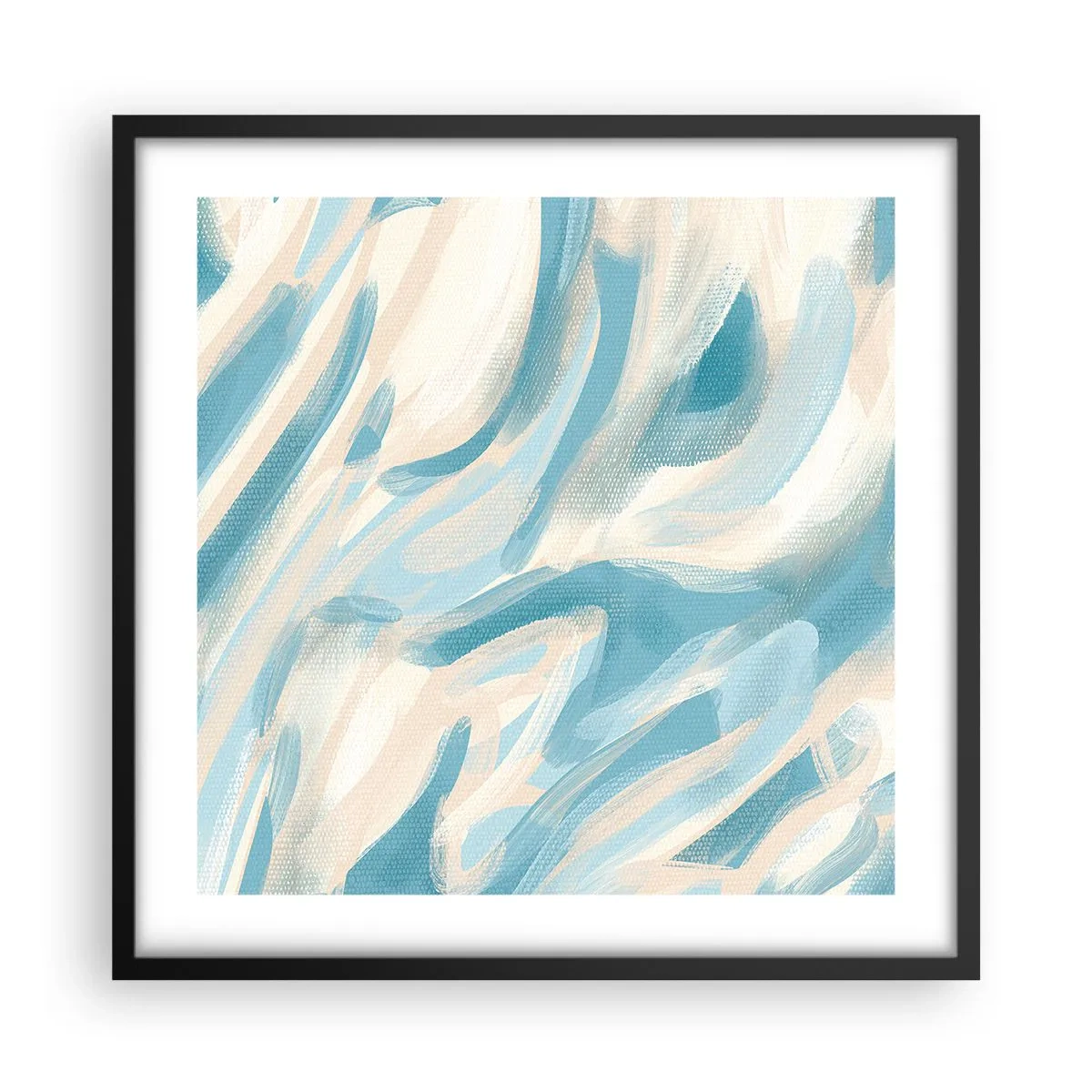 Pôster com moldura preta - Brisas de primavera - 50x50 cm